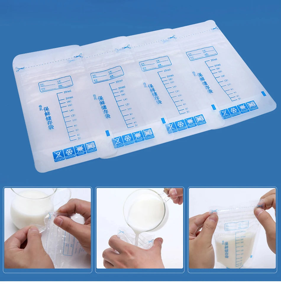 Pack 60 Bolsas Para Almacenar Leche Materna – 250 Ml