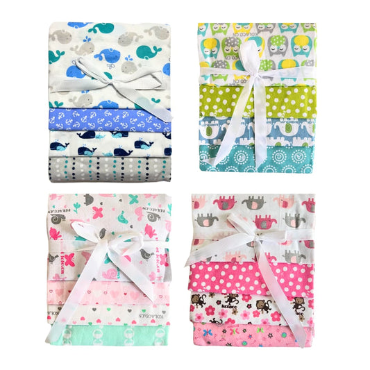 Set 4 Mantas Franela Tuto Pañal Tela