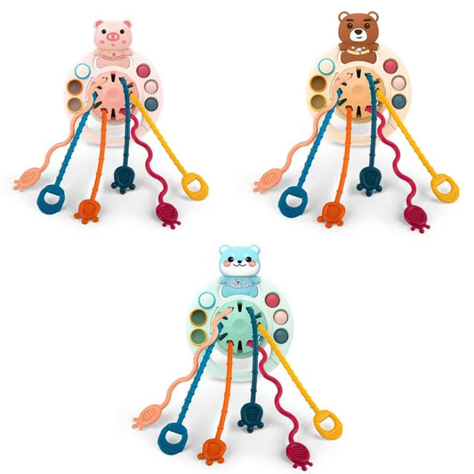 Juguete Montessori Para Bebés Con Cuerda Sensorial Osito
