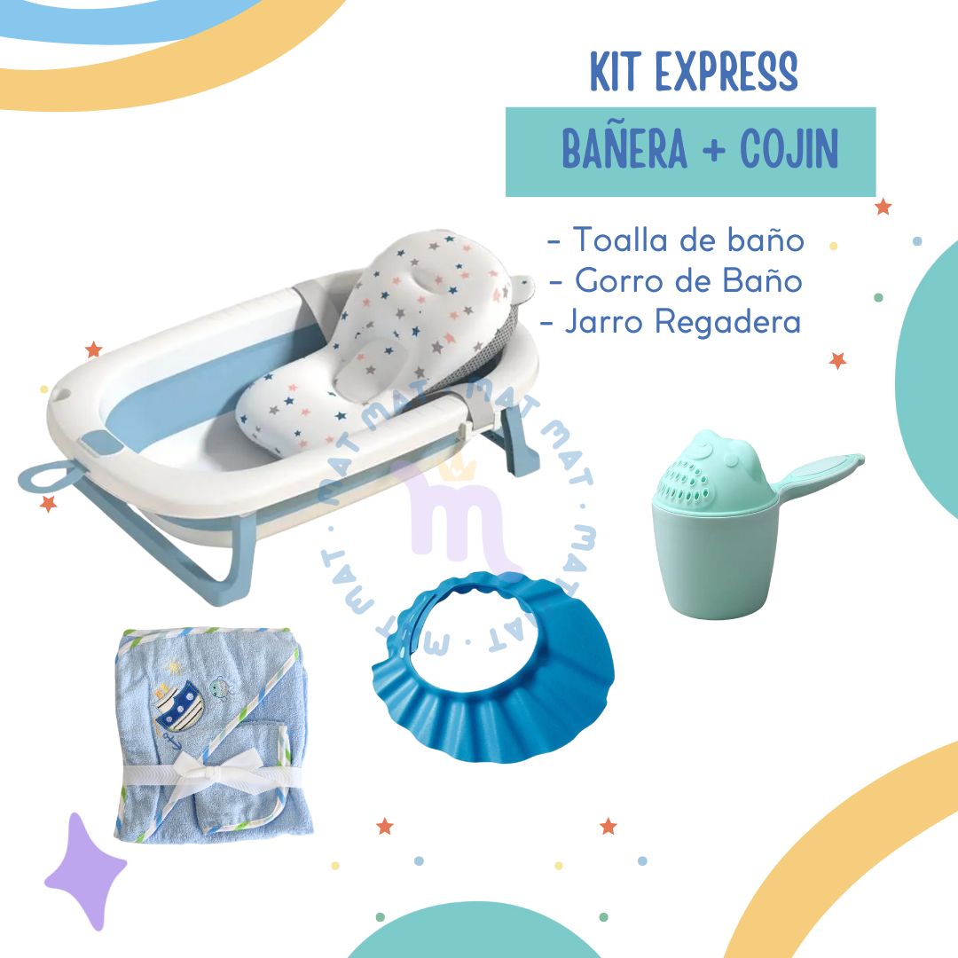 Kit Express Bañera + Cojín – Turquesa