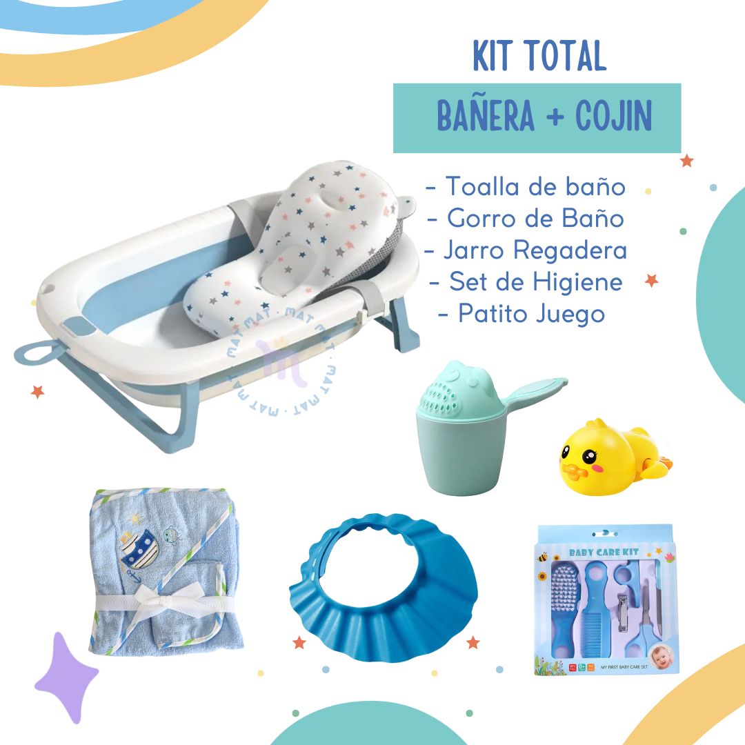 Kit Total Bañera + Cojín – Turquesa