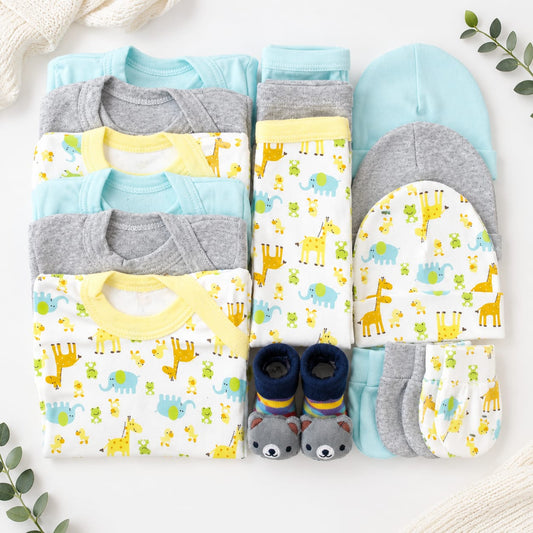 Ajuar Set De Nacimiento Bebé Niño 0-3 Meses ( 15 Piezas).