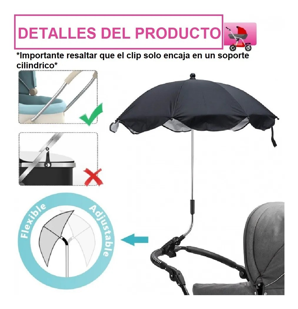 Sombrilla Quitasol Protector Para Coche Bebe Niño