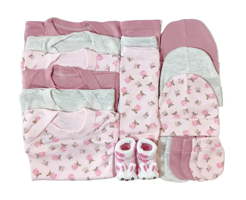 Set Ajuar Rosa * 0-3 meses Algodón