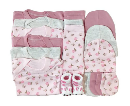 Set Ajuar Rosa * 0-3 meses Algodón