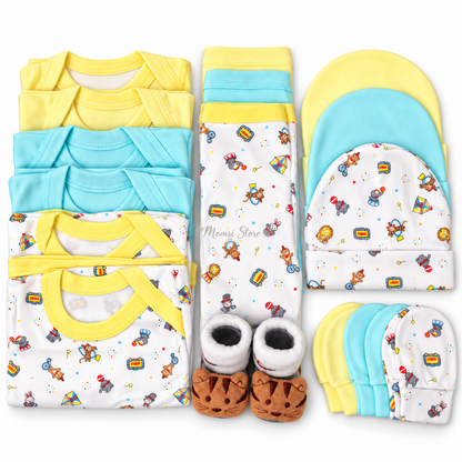Ajuar Set De Nacimiento Bebé Niño 0-3 Meses ( 15 Piezas).
