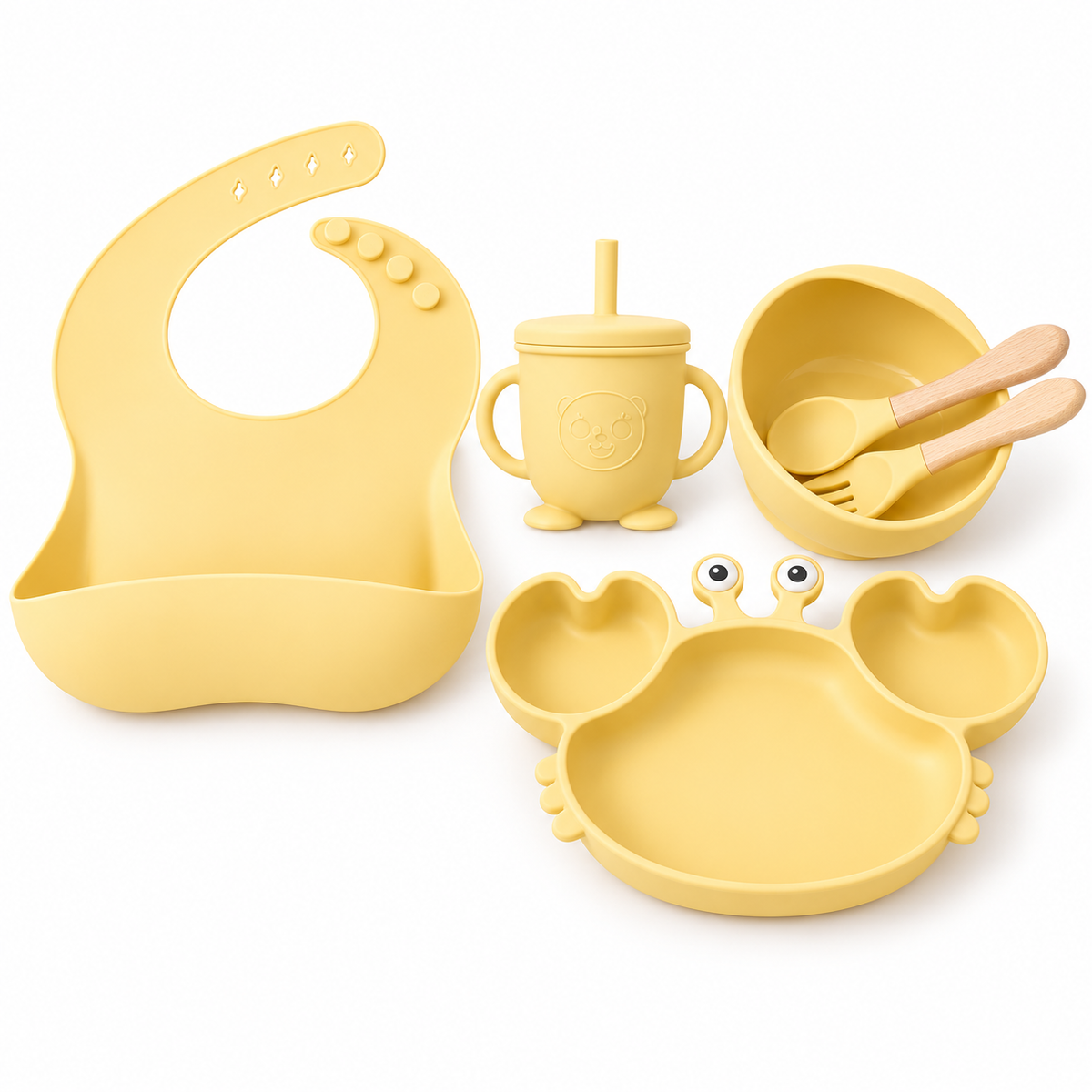 Set de Alimentación de Silicona para Bebé – 6 Piezas