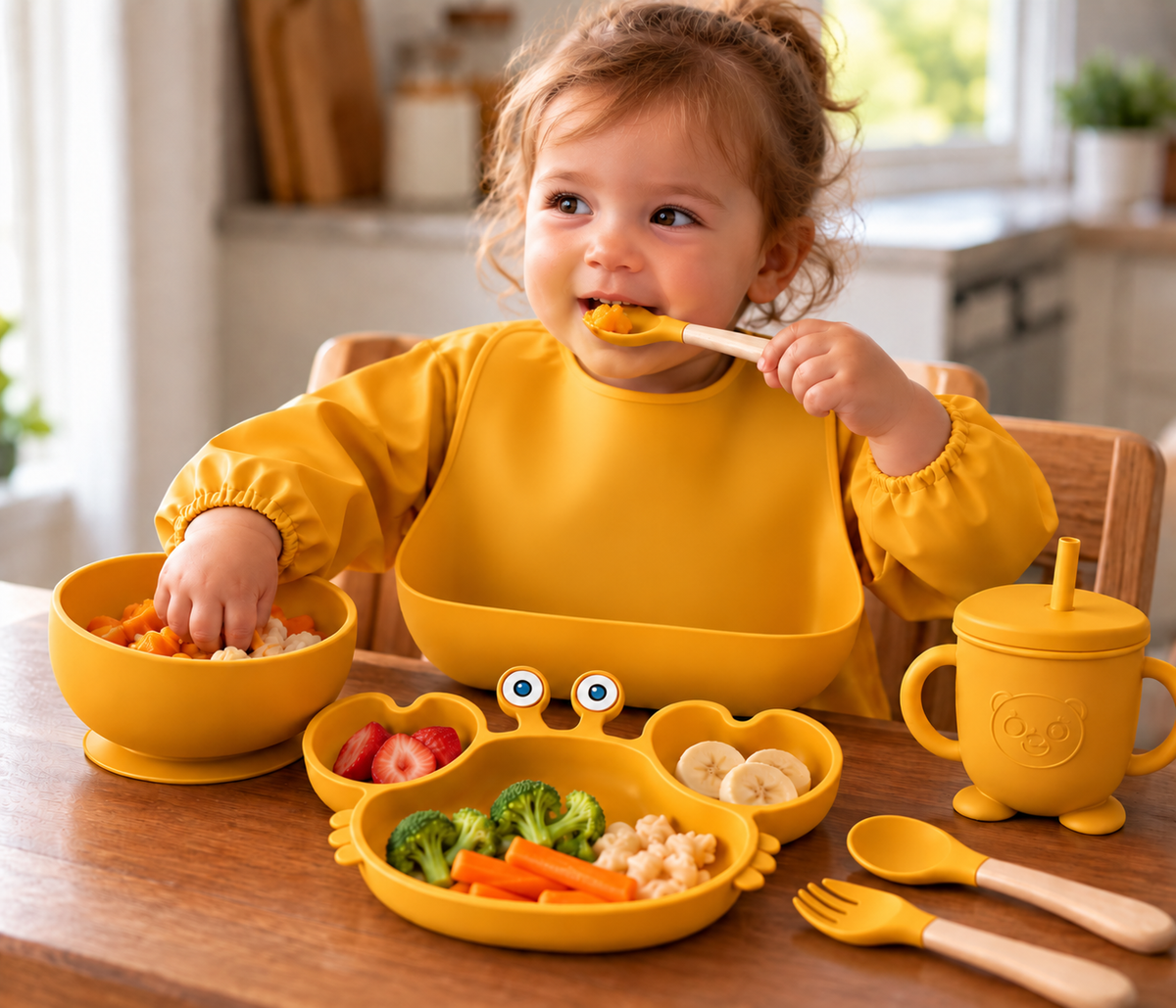 Set de Alimentación de Silicona para Bebé – 6 Piezas