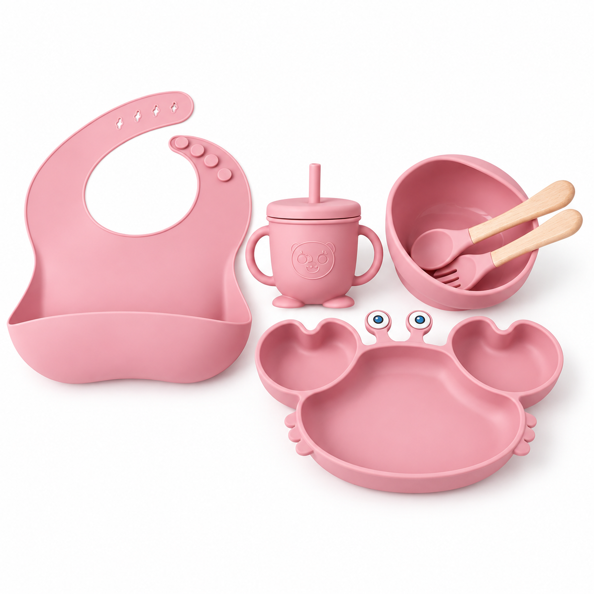 Set de Alimentación de Silicona para Bebé – 6 Piezas