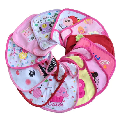 Set 6 Unid Baberos Bordados Impermeable 3 Capas Niño – Niña