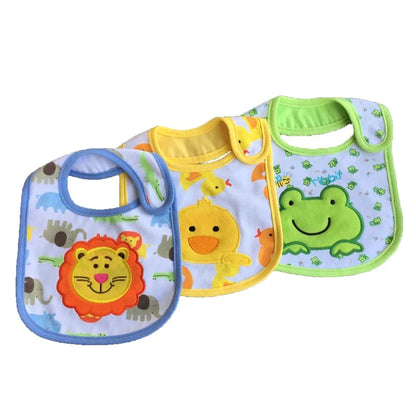Set 6 Unid Baberos Bordados Impermeable 3 Capas Niño – Niña