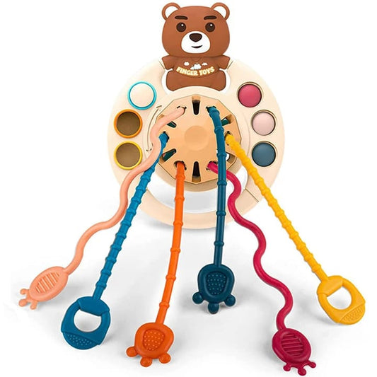 Juguete Montessori Para Bebés Con Cuerda Sensorial Osito