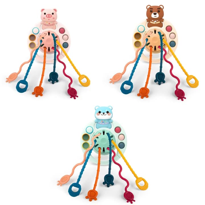Juguete Montessori Para Bebés Con Cuerda Sensorial Osito