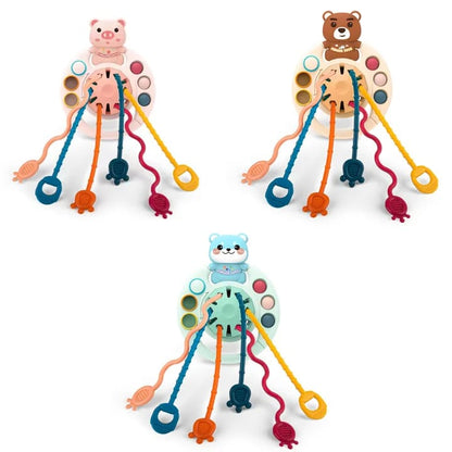 Juguete Montessori Para Bebés Con Cuerda Sensorial Osito