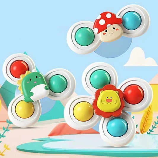 Juguete Baño O Ducha Spinner Giratorio 3 En 1 Bebe Color Amarillo