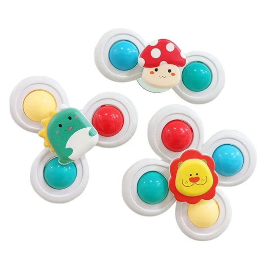 Juguete Baño O Ducha Spinner Giratorio 3 En 1 Bebe Color Amarillo