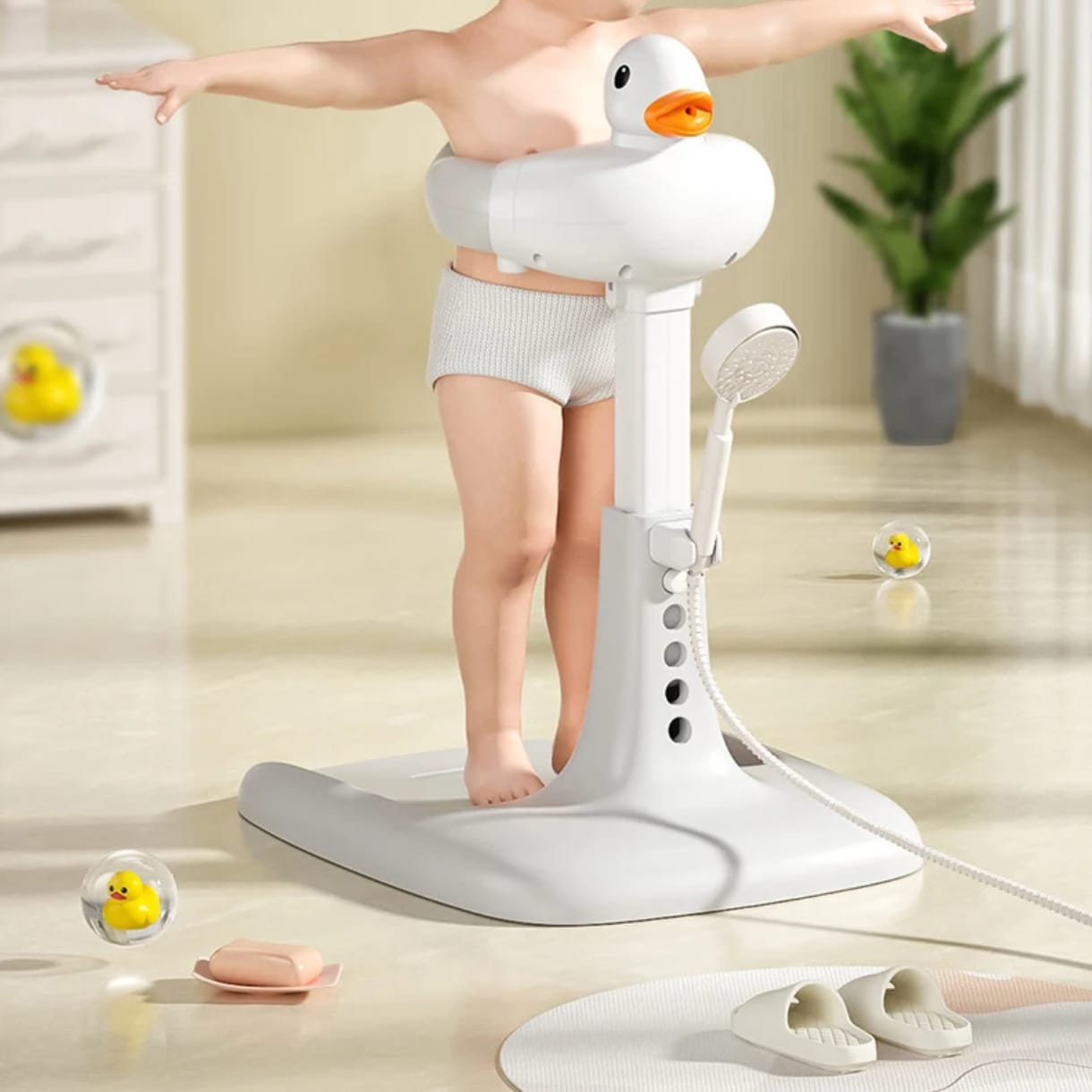 Soporte Para Ducha Baño Bebe- Niños De Pie Antideslizante