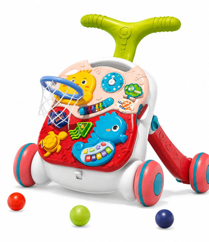 Andador Musical 3 en 1 con Mesa de Actividades y Canasta