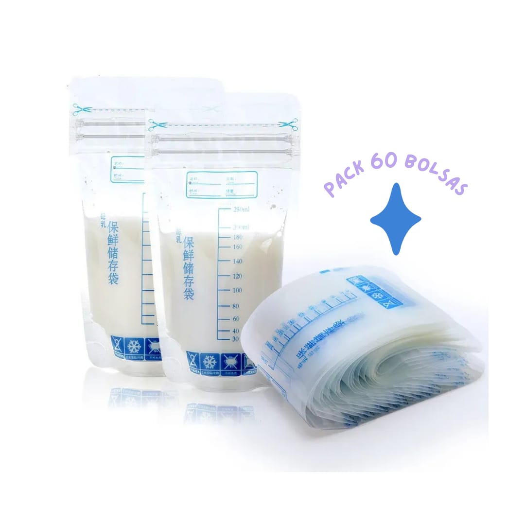 Pack 60 Bolsas Para Almacenar Leche Materna – 250 Ml