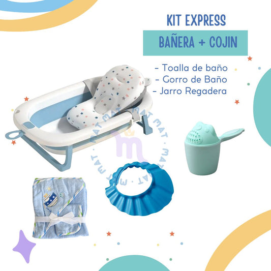 Kit Express Bañera + Cojín – Turquesa