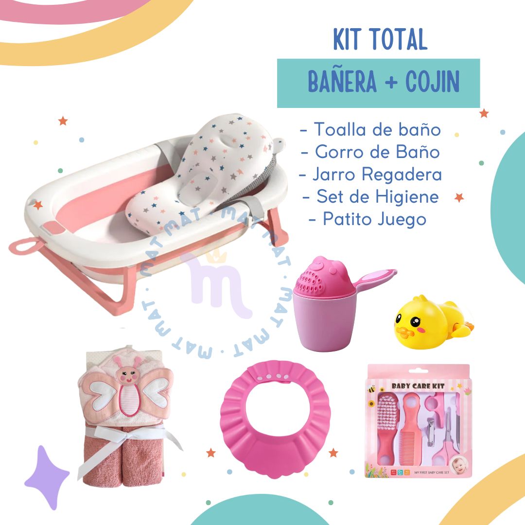 Kit Total Bañera + Cojín – Rosa