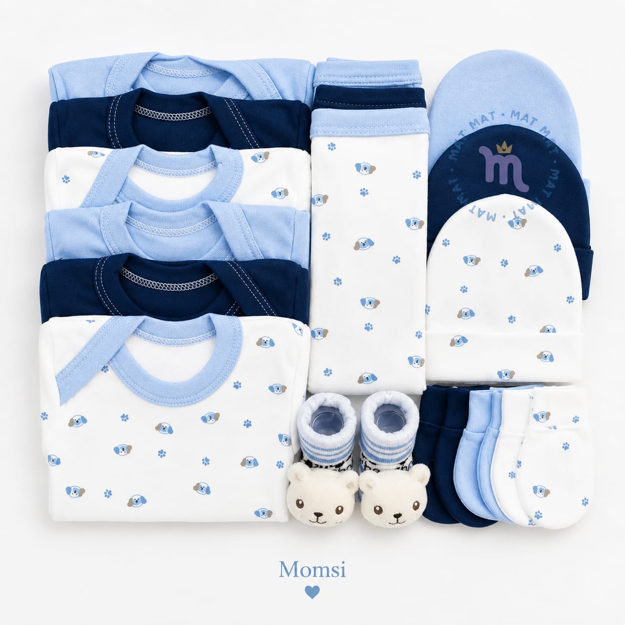 Ajuar Set De Nacimiento Bebé Niño 0-3 Meses ( 15 Piezas).