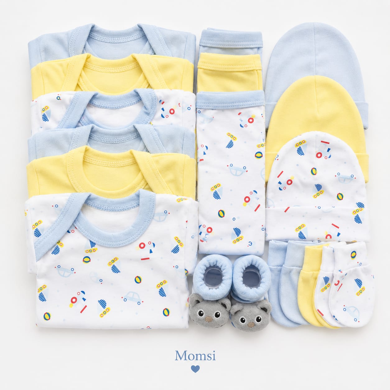 Ajuar Set De Nacimiento Bebé Niño 0-3 Meses ( 15 Piezas).