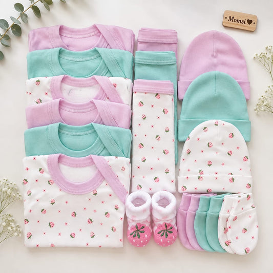 Ajuar Set De Nacimiento Bebé Niña 0-3 Meses ( 15 Piezas).
