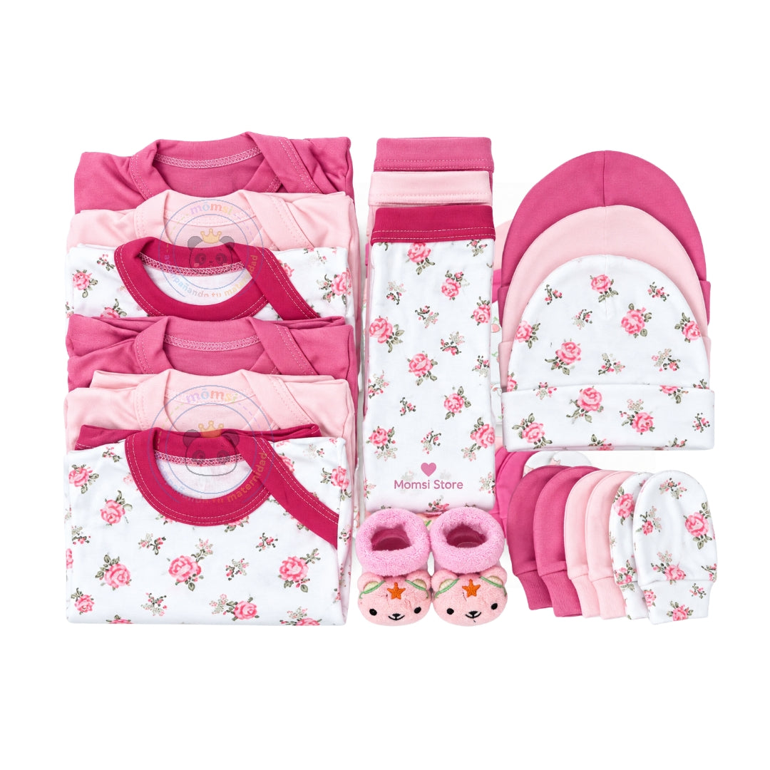 Ajuar Set De Nacimiento Bebé Niña 0-3 Meses ( 15 Piezas).