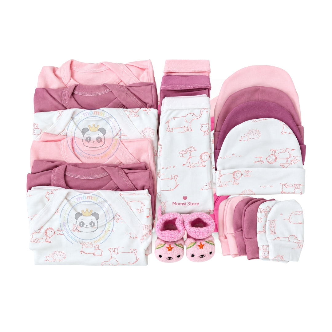 Ajuar Set De Nacimiento Bebé Niña 0-3 Meses ( 15 Piezas).