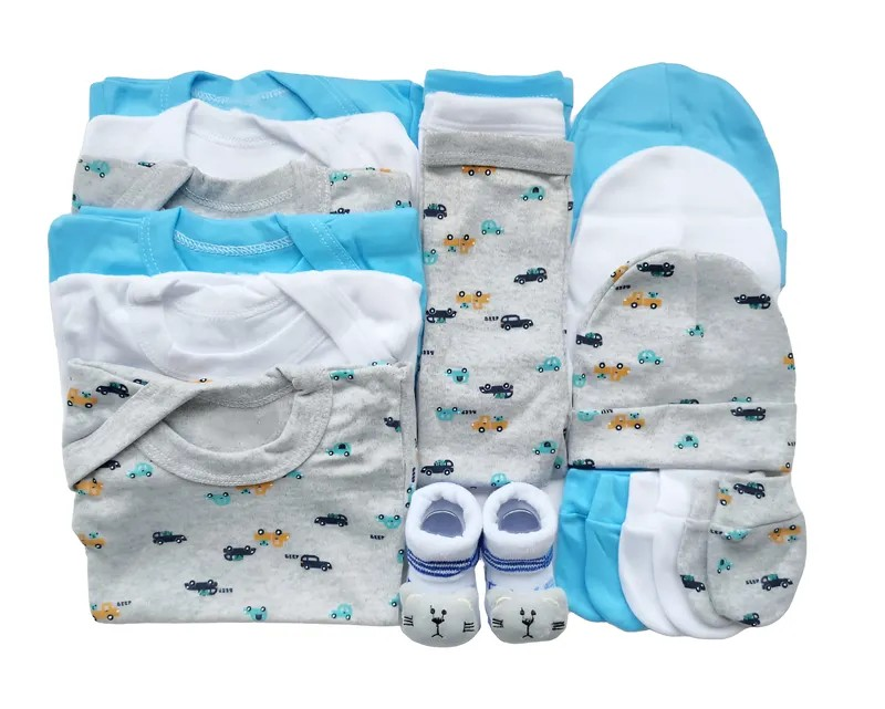 Set Ajuar Cyan* Autos 0-3 meses Algodón
