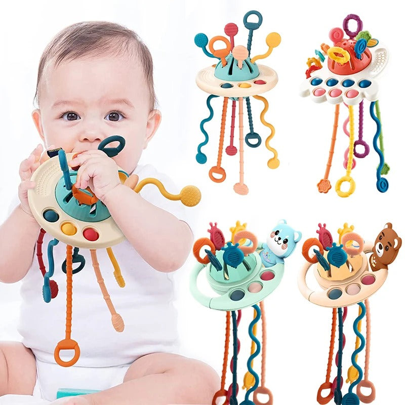 Juguete 4 en 1 Sensorial Montessori  Cuerda