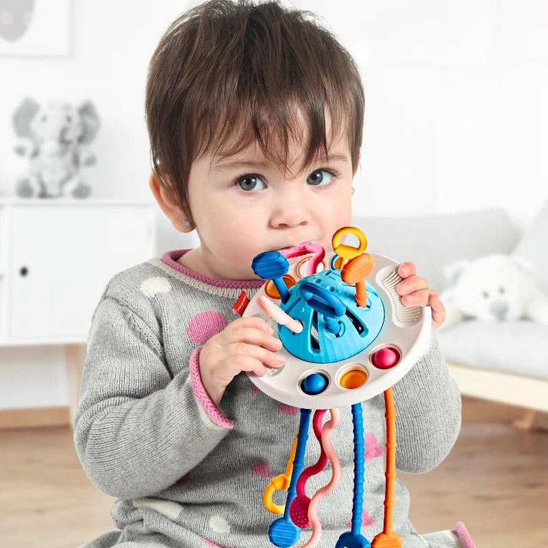 Juguete 4 en 1 Sensorial Montessori  Cuerda