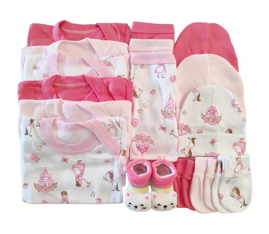 Set Ajuar Rosa*Princesa 0-3 meses Algodón