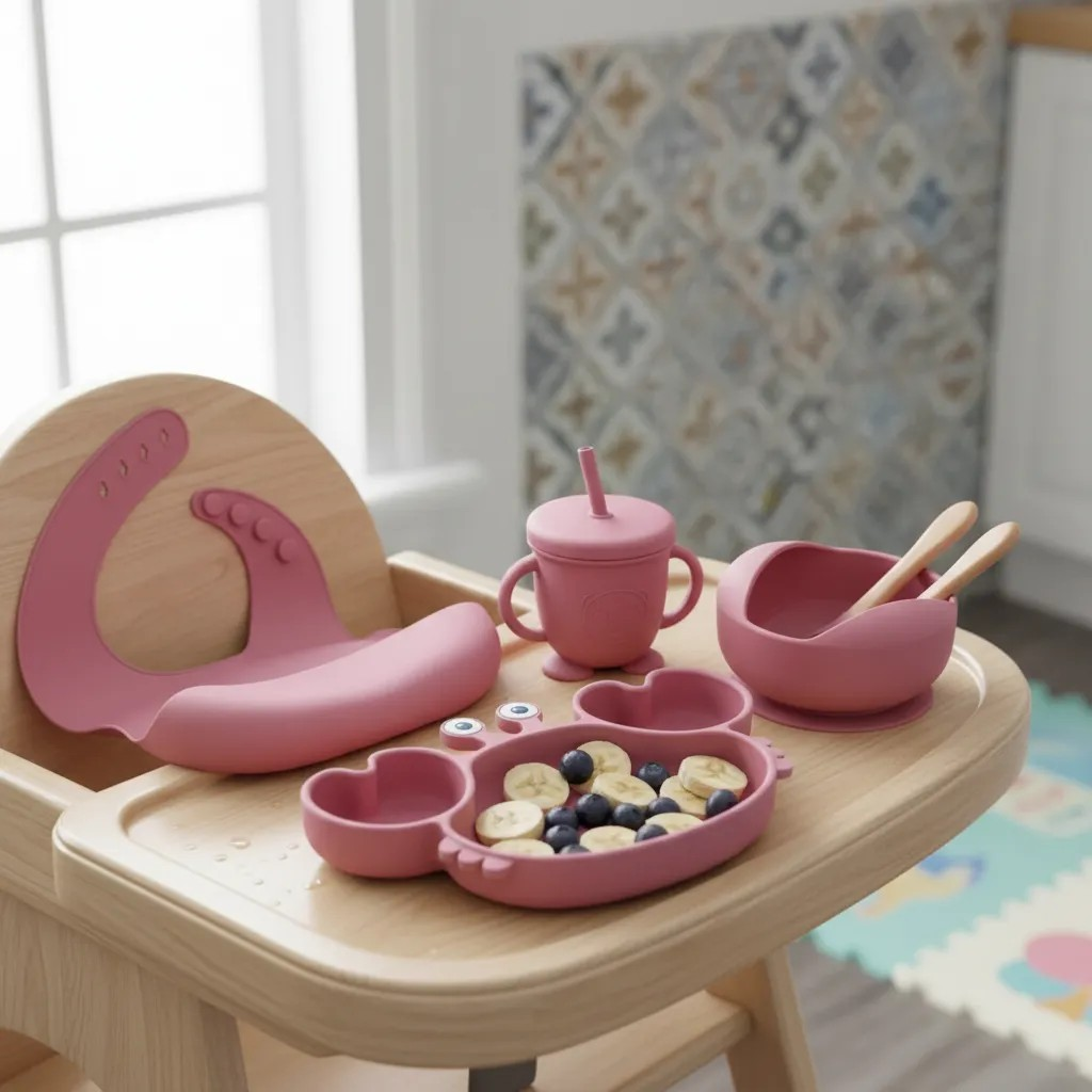Set de Alimentación de Silicona para Bebé – 6 Piezas
