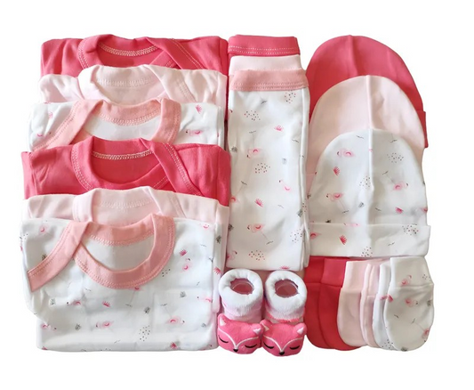 Set Ajuar Rosa* Flamingo 0-3 meses Algodón