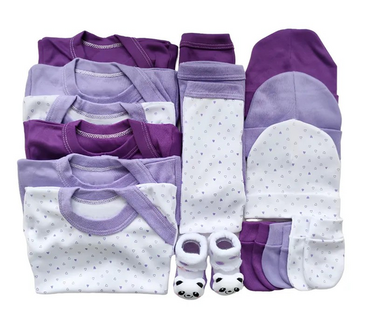 Set Ajuar Diseño  Lila 0-3 meses Algodón