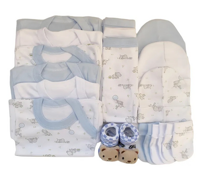 Set Ajuar Celeste *Elefante 0-3 meses Algodón