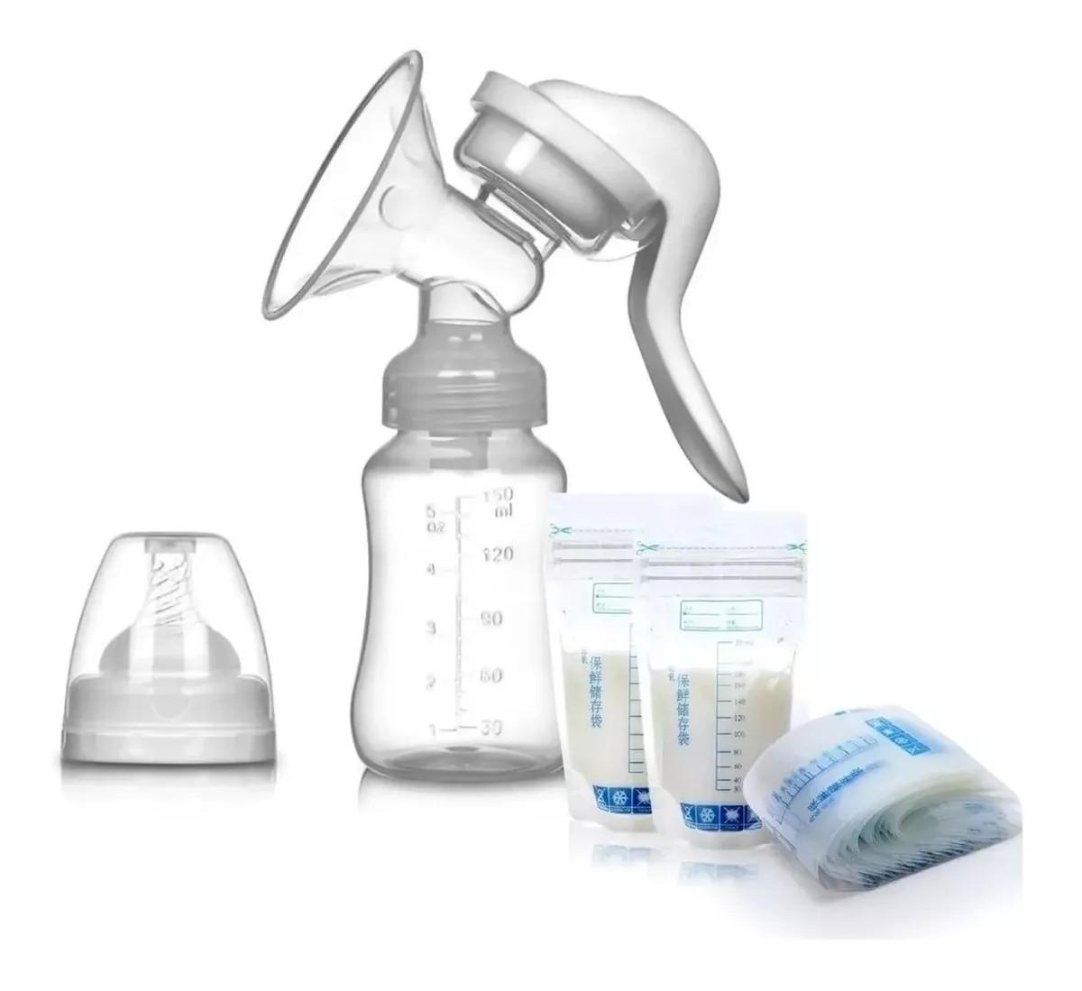 Extractor De Leche Manual Recolector De Leche Materna + Pack de 30 Bolsas